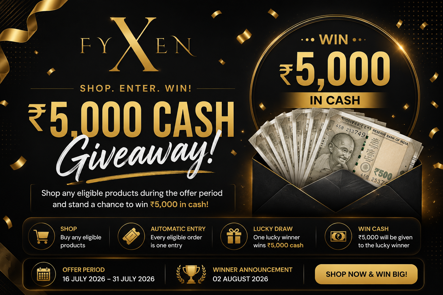 Win ₹5,000 Cash Giveaway